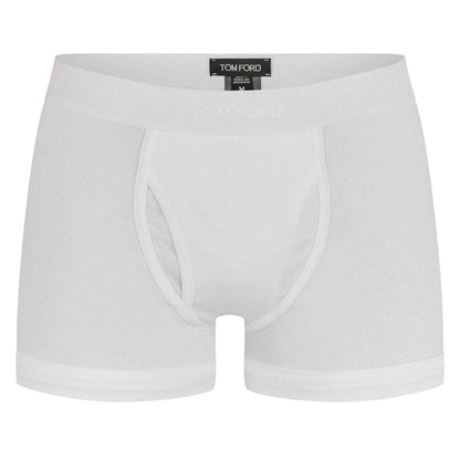 White - Front - Tom Ford Mens Logo Slim Boxer Briefs