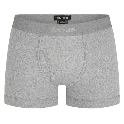 Grey - Front - Tom Ford Mens Logo Slim Boxer Briefs