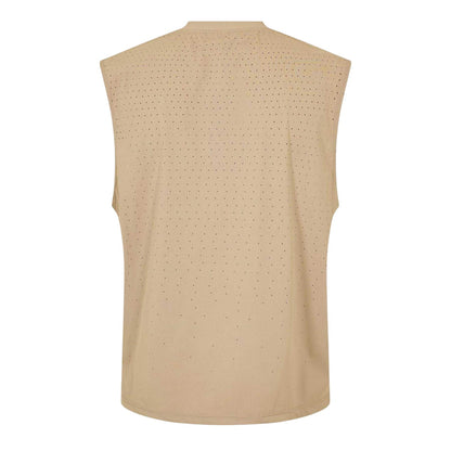 Sand - Back - Couture Club Mens Perforated Training Tank Top