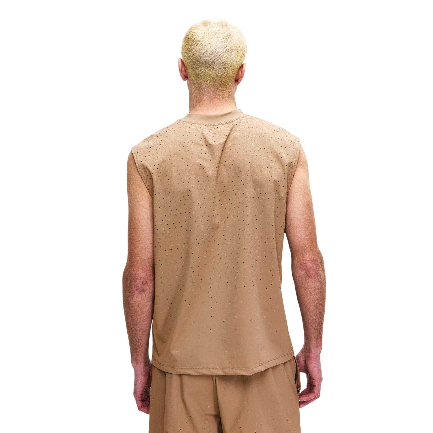 Sand - Lifestyle - Couture Club Mens Perforated Training Tank Top