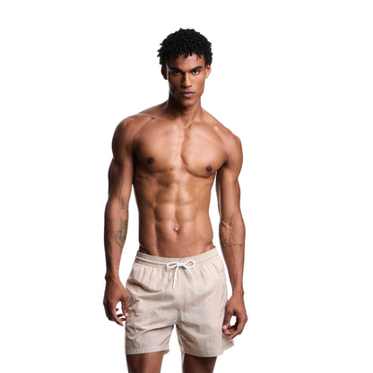 Taupe - Lifestyle - Emporio Armani EA7 Mens Logo Swimming Trunks