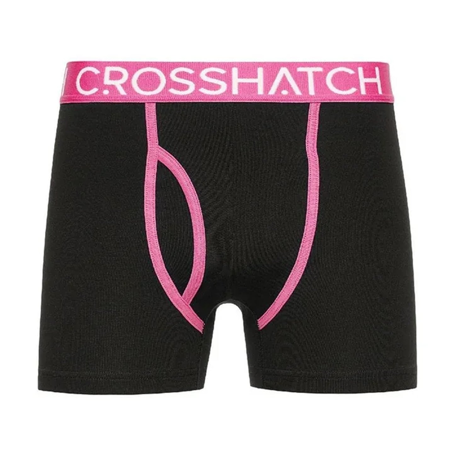 Fuchsia - Side - Crosshatch Mens Crystaline Geometric Boxer Briefs (Pack of 3)
