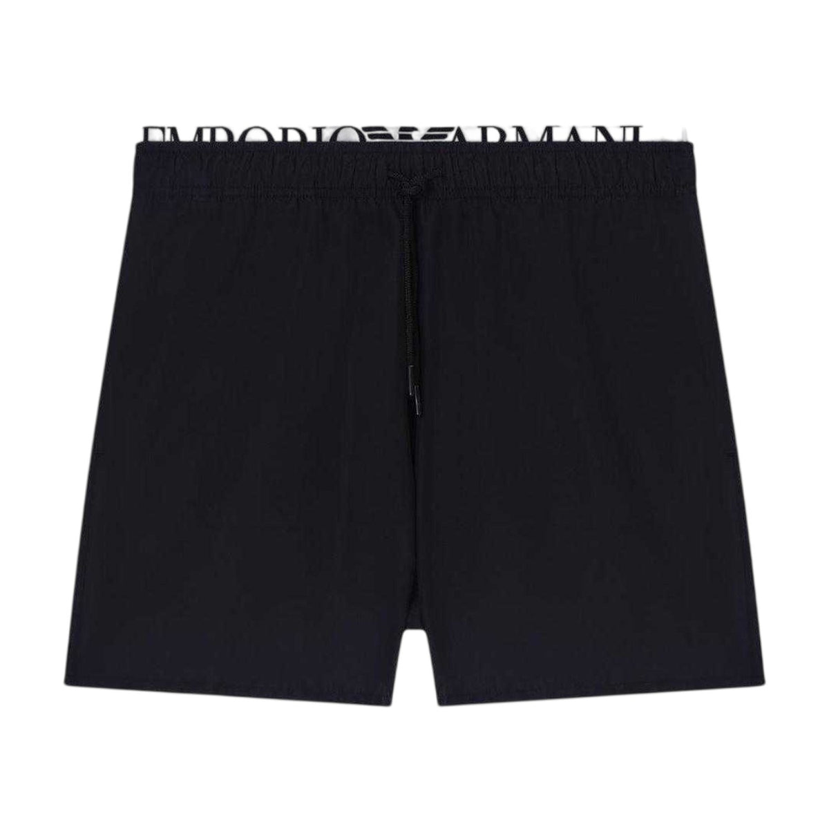 Black - Front - Emporio Armani EA7 Mens Swimming Trunks