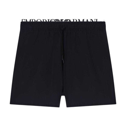 Black - Front - Emporio Armani EA7 Mens Swimming Trunks