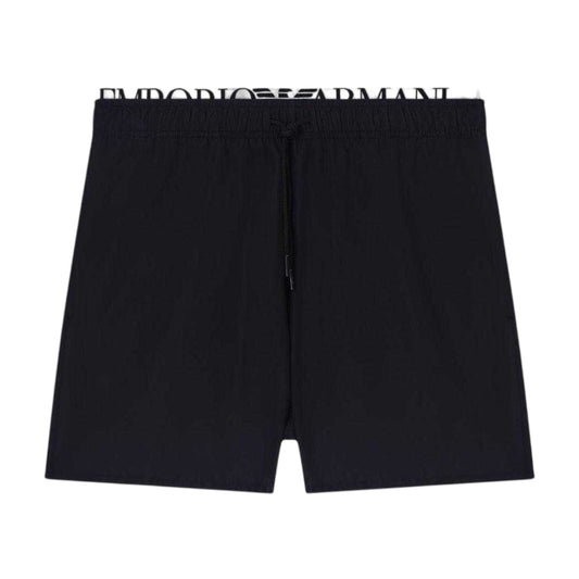 Black - Front - Emporio Armani EA7 Mens Swimming Trunks