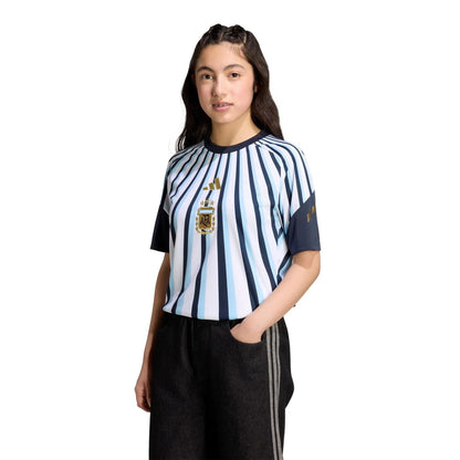 White-Blue - Lifestyle - Adidas Childrens-Kids 2026 Pre Match Argentina Football Jersey
