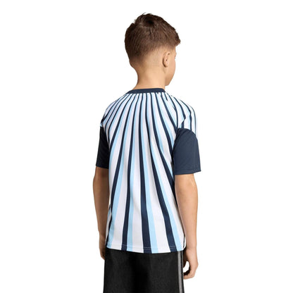 White-Blue - Pack Shot - Adidas Childrens-Kids 2026 Pre Match Argentina Football Jersey