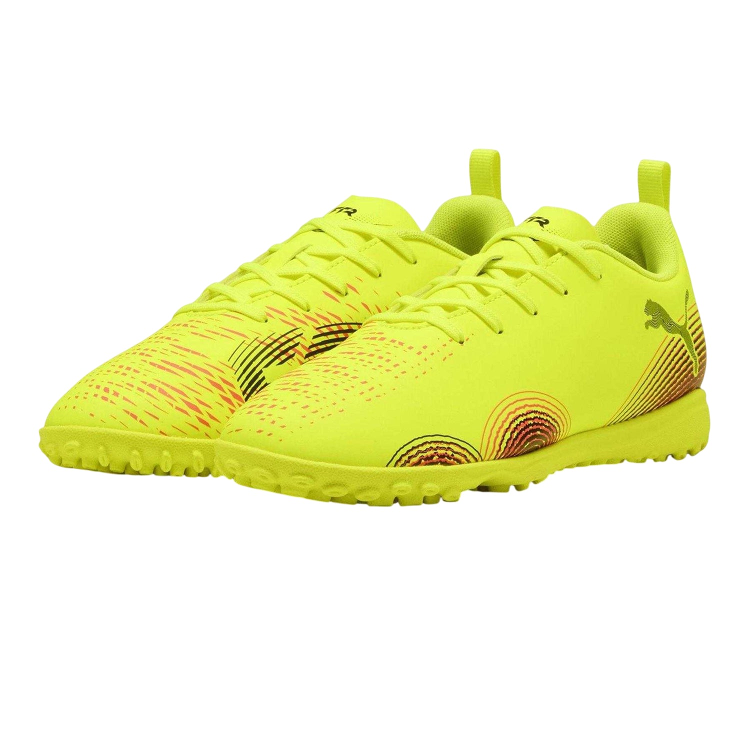 Yellow-Black - Pack Shot - Puma Boys Future 8 Play Football Astro Turf Trainers