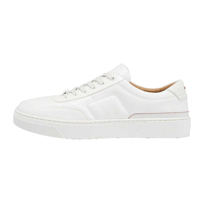 White - Back - Hugo Boss Mens Gary Leather Tennis Trainers