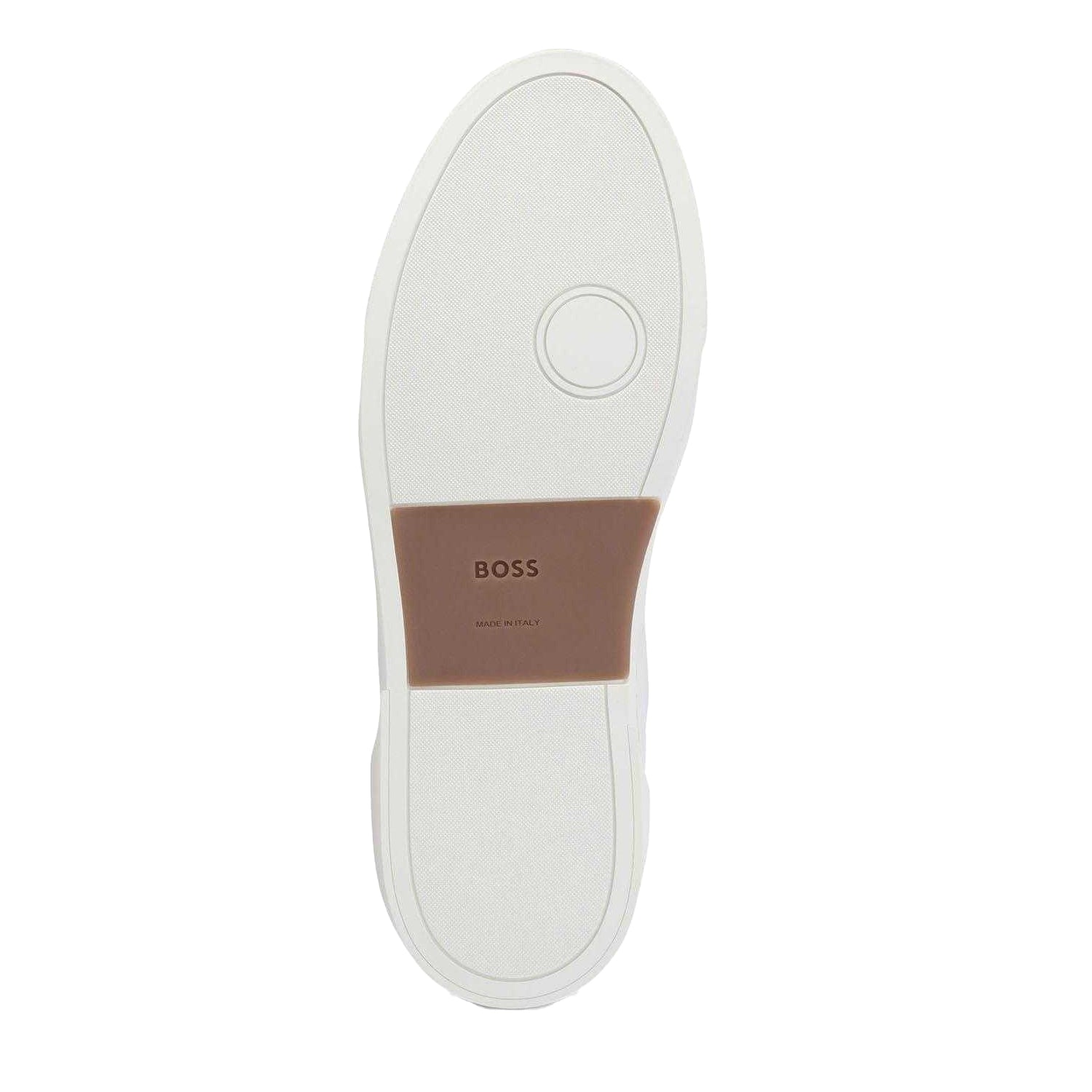 White - Lifestyle - Hugo Boss Mens Gary Leather Tennis Trainers