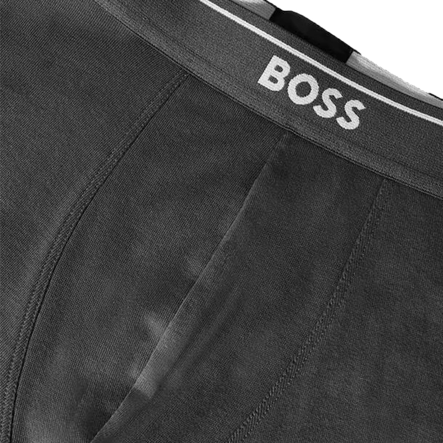 Grey - Side - Boss Mens Boxer Briefs (Pack of 2)
