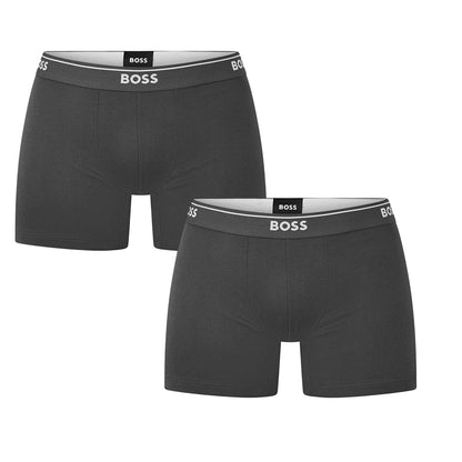 Grey - Front - Boss Mens Boxer Briefs (Pack of 2)