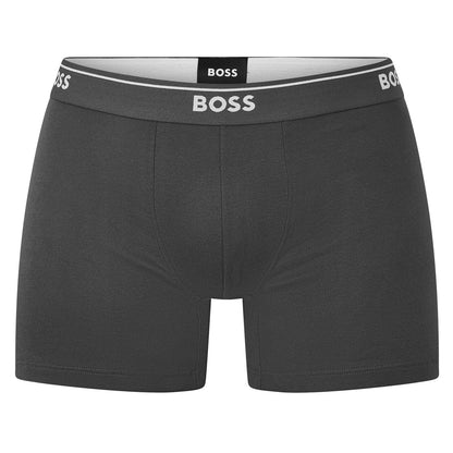 Black-Grey - Side - Boss Mens Boxer Briefs (Pack of 2)
