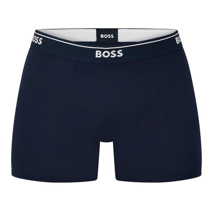Navy - Front - Boss Mens Boxer Briefs (Pack of 2)
