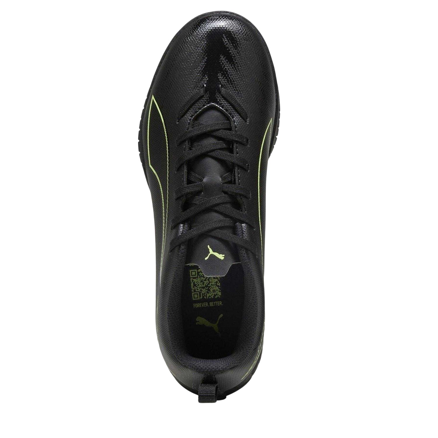 Black-Green - Side - Puma Childrens-Kids Ultra 6 Play Astro Turf Trainers
