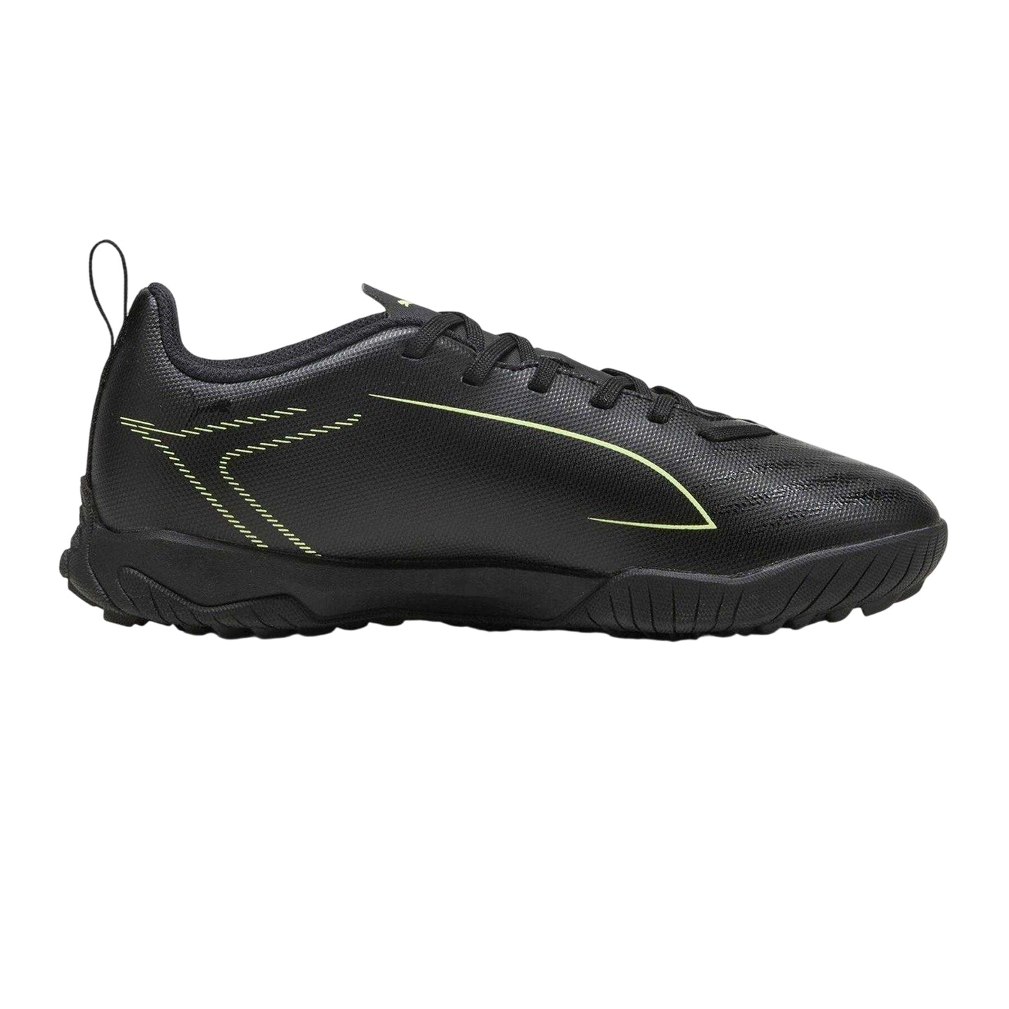 Black-Green - Front - Puma Childrens-Kids Ultra 6 Play Astro Turf Trainers