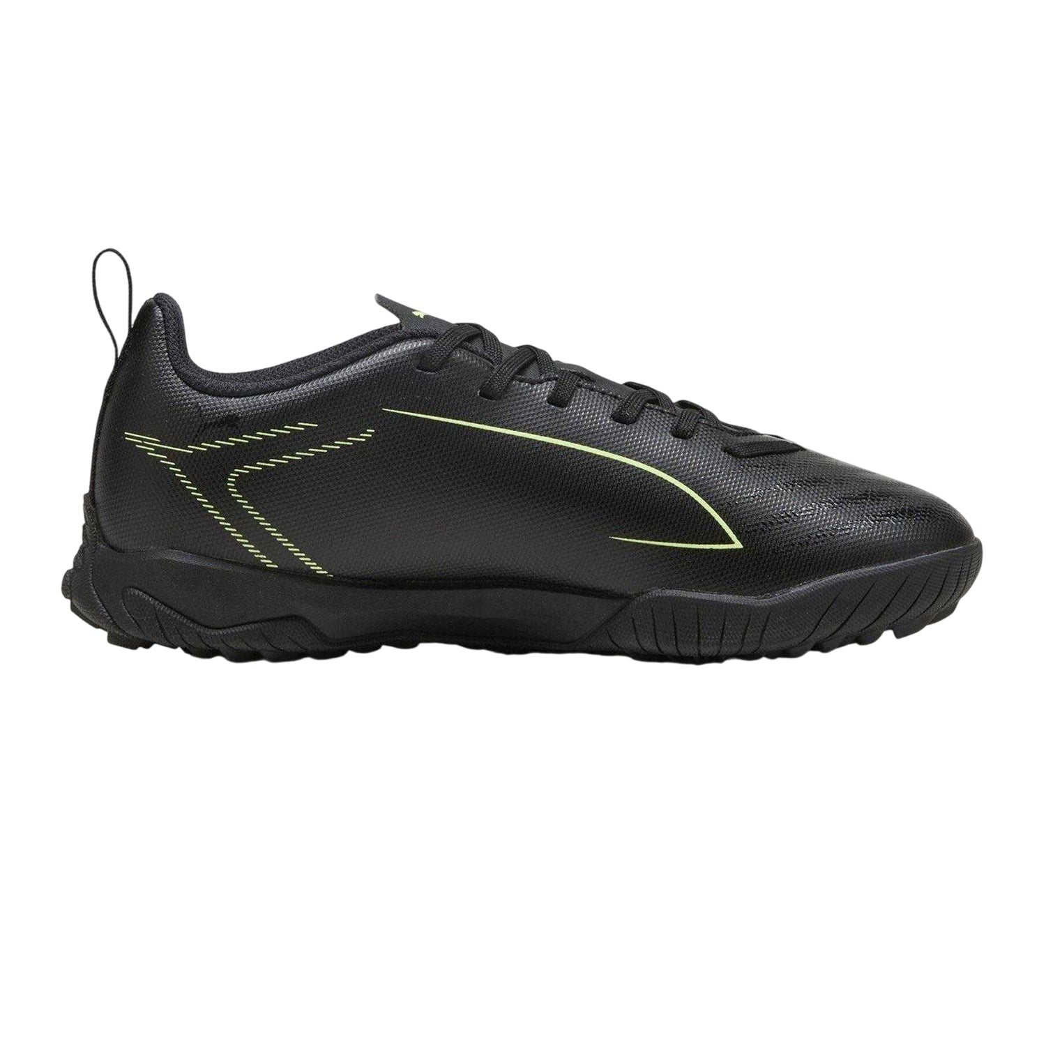 Black-Green - Front - Puma Childrens-Kids Ultra 6 Play Astro Turf Trainers