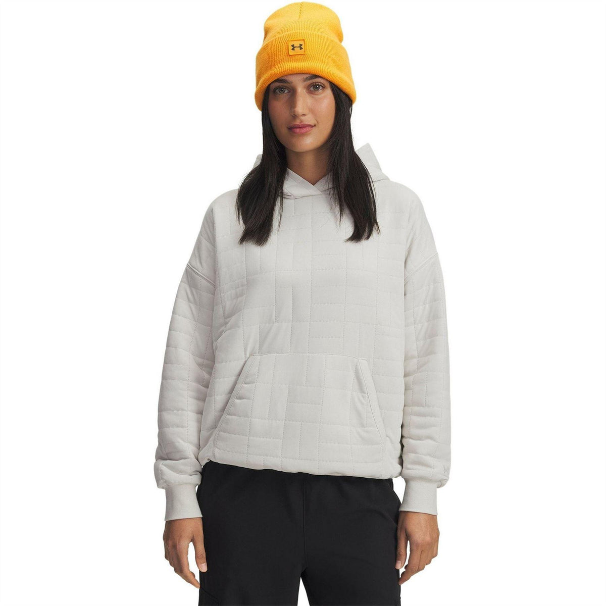 White - Front - Under Armour Womens-Ladies Unstoppable Fleece Hoodie