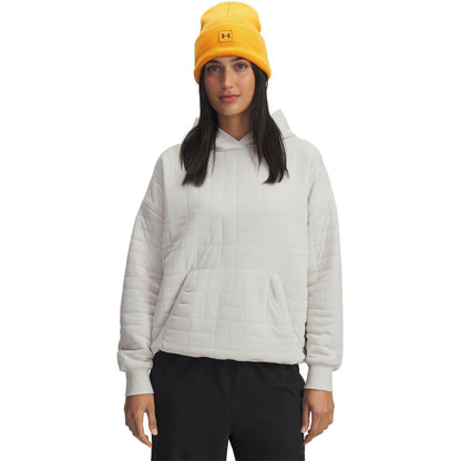 White - Front - Under Armour Womens-Ladies Unstoppable Fleece Hoodie