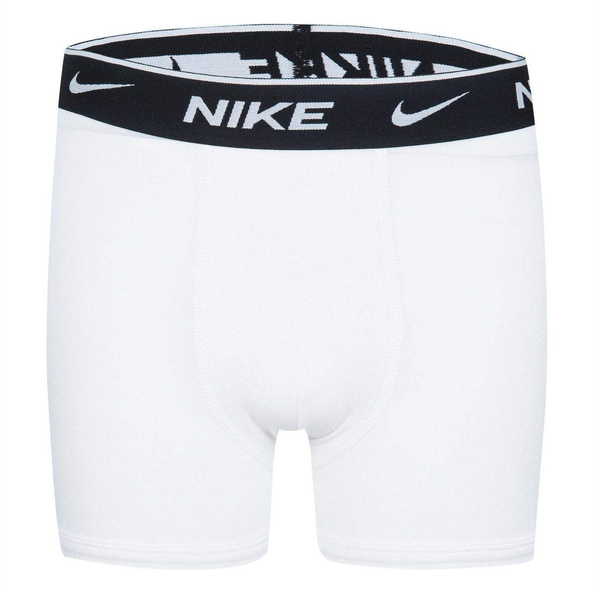 Black-White - Side - Nike Boys Logo Cotton Boxer Briefs (Pack of 3)