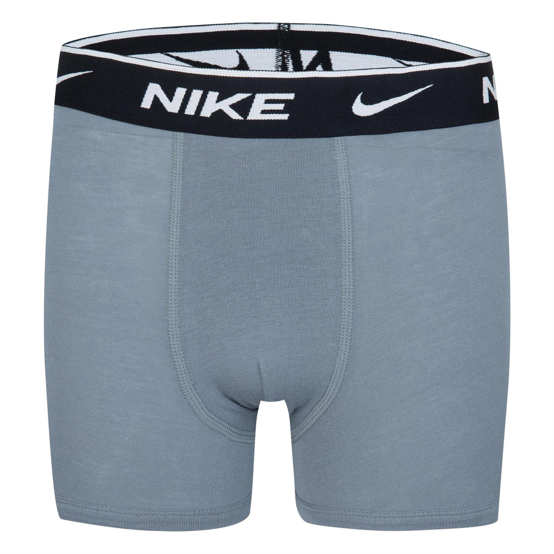 Black-White - Lifestyle - Nike Boys Logo Cotton Boxer Briefs (Pack of 3)
