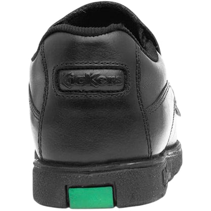 Black - Back - Kickers Boys Fragma Leather School Shoes