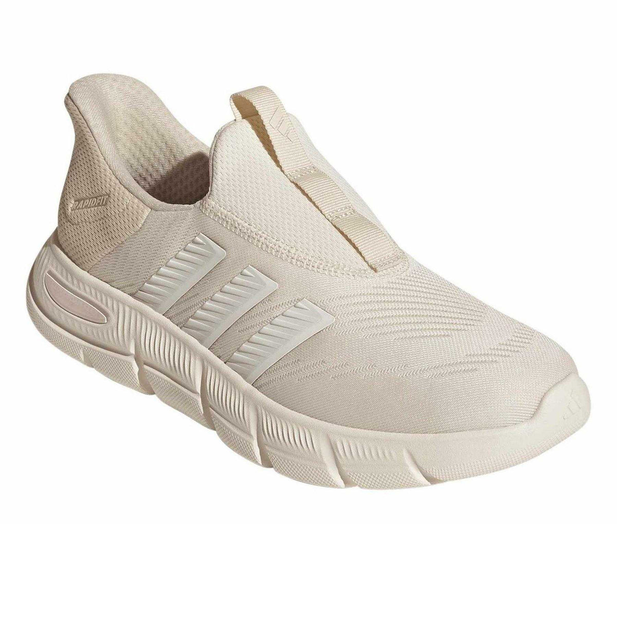 Wonder White - Pack Shot - Adidas Womens-Ladies 3 Stripes Cloudfoam Trainers