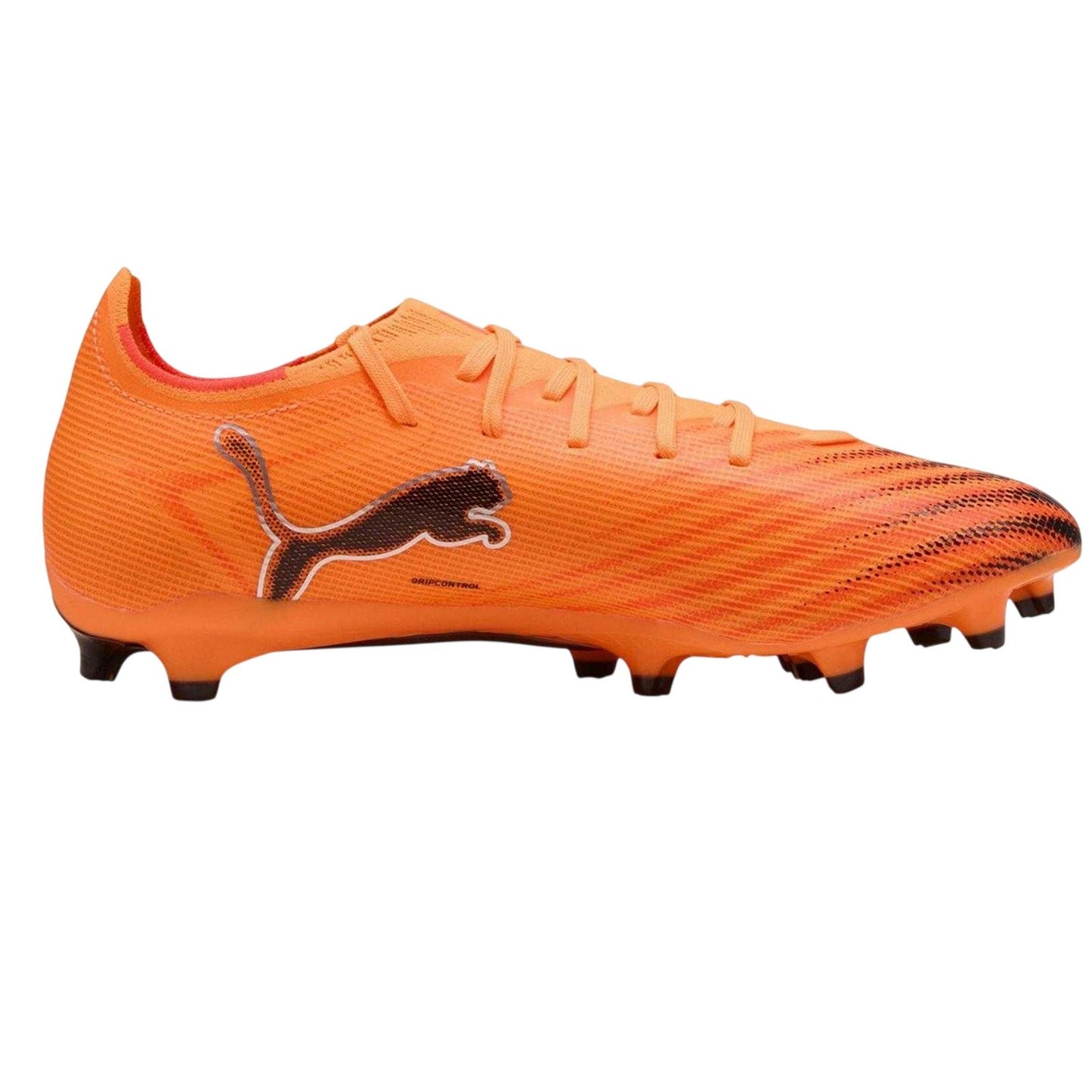 Orange-Black - Front - Puma Mens Ultra 6 Match Firm Ground Football Boots