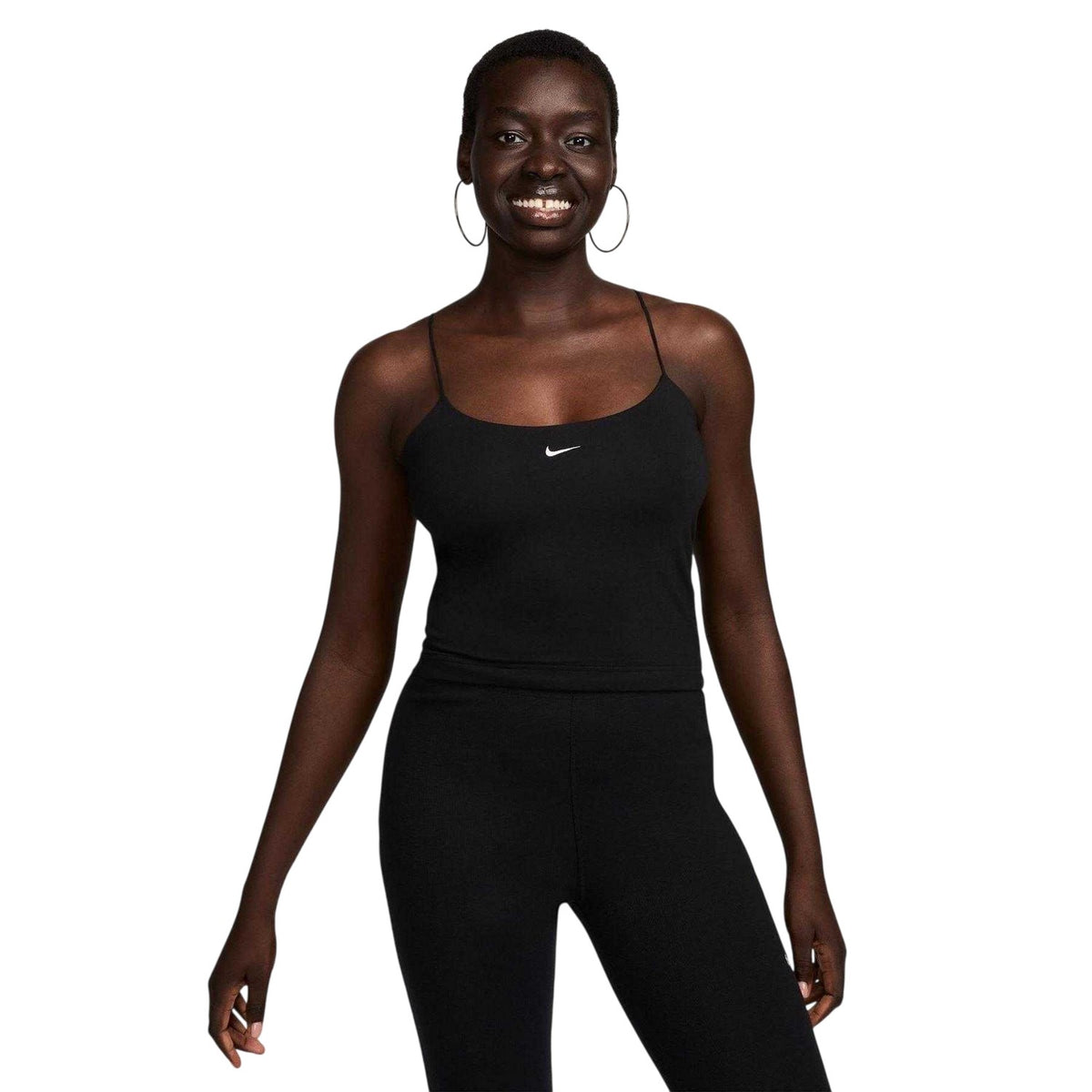 Black-Sail - Front - Nike Womens-Ladies Bold Logo Spaghetti Strap Camisole