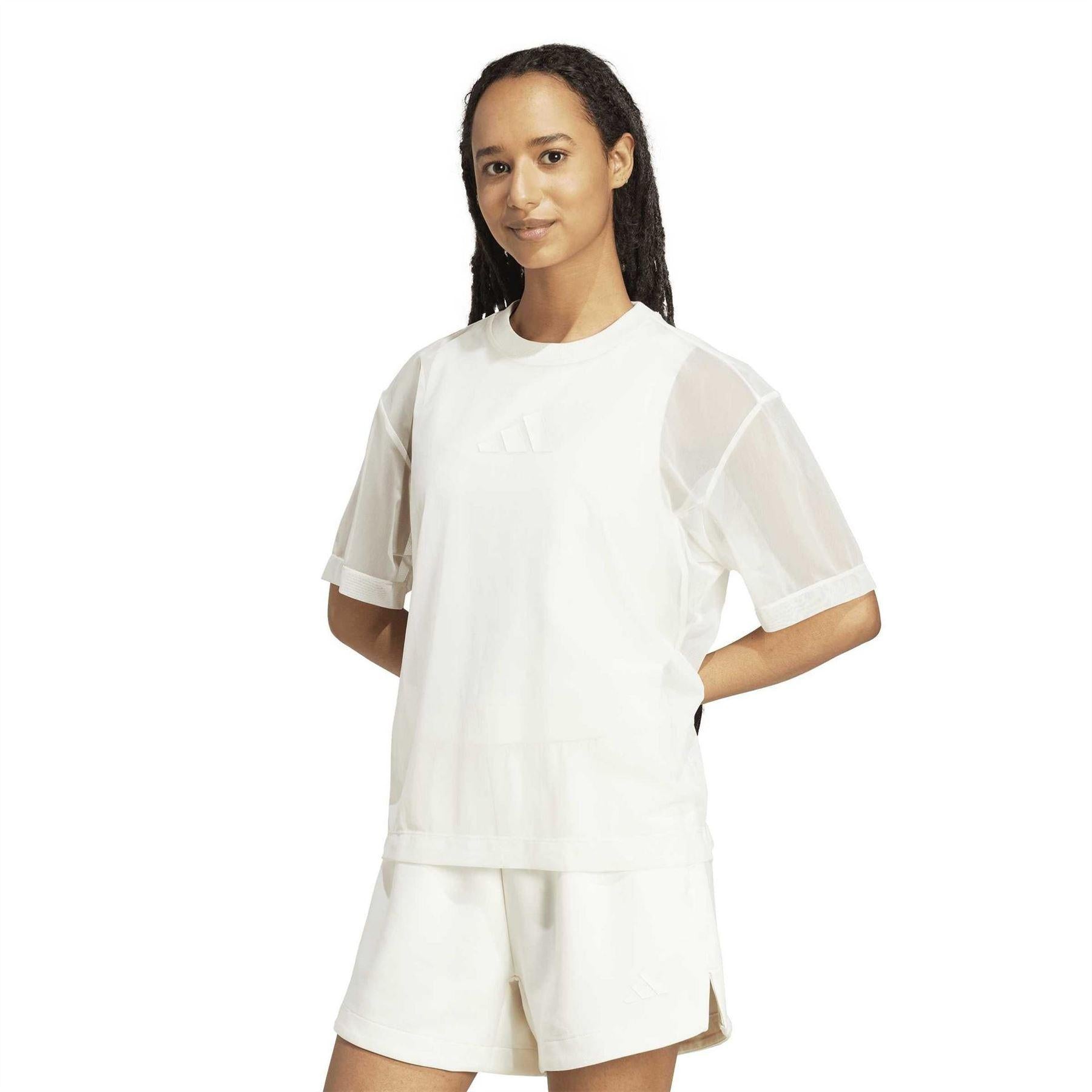 Off White - Pack Shot - Adidas Womens-Ladies All SZN Loose T-Shirt