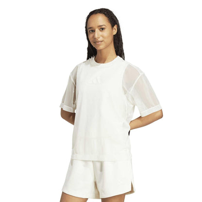 Off White - Pack Shot - Adidas Womens-Ladies All SZN Loose T-Shirt