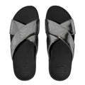 Black - Lifestyle - Fit Flop Womens-Ladies Lulu Lustra Criss Cross Strap Sliders