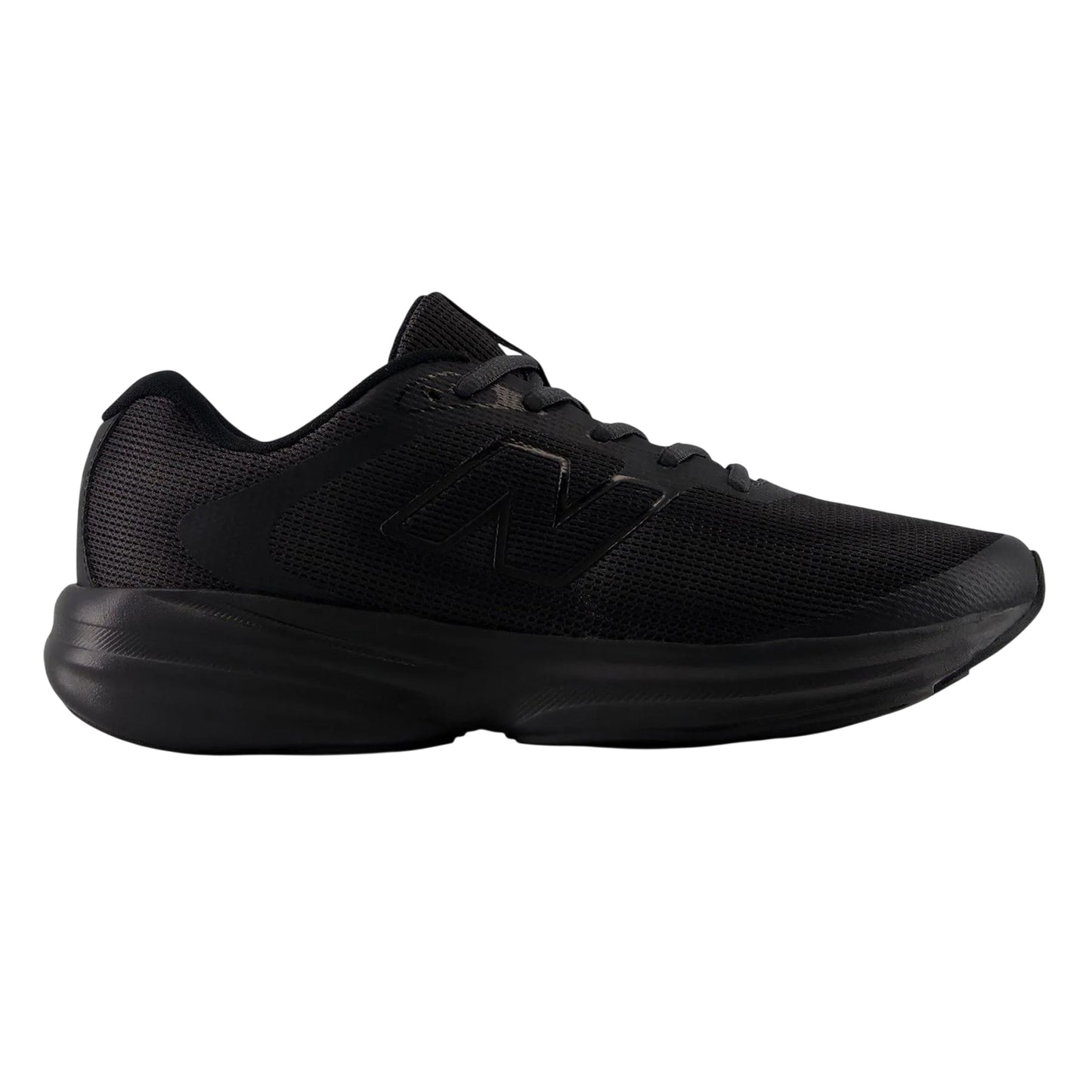 Black-Cement - Front - New Balance Mens 411 Mesh Trainers