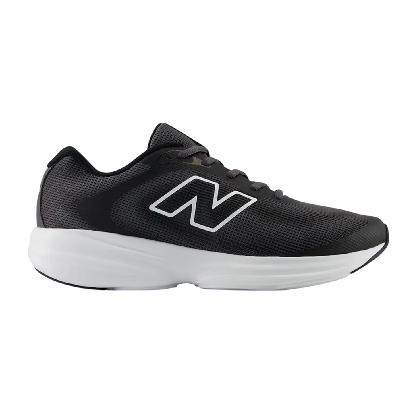 Black-White - Front - New Balance Mens 411 Mesh Trainers