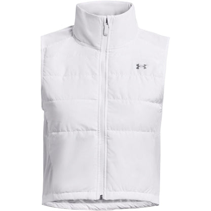 White - Front - Under Armour Womens-Ladies Performance Full Zip Vest Top