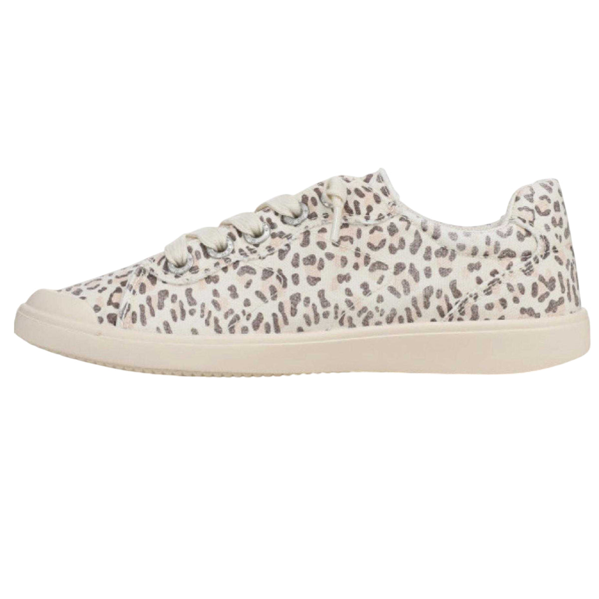 Cream - Back - Blowfish Malibu Womens-Ladies Vienna Leopard Print Trainers
