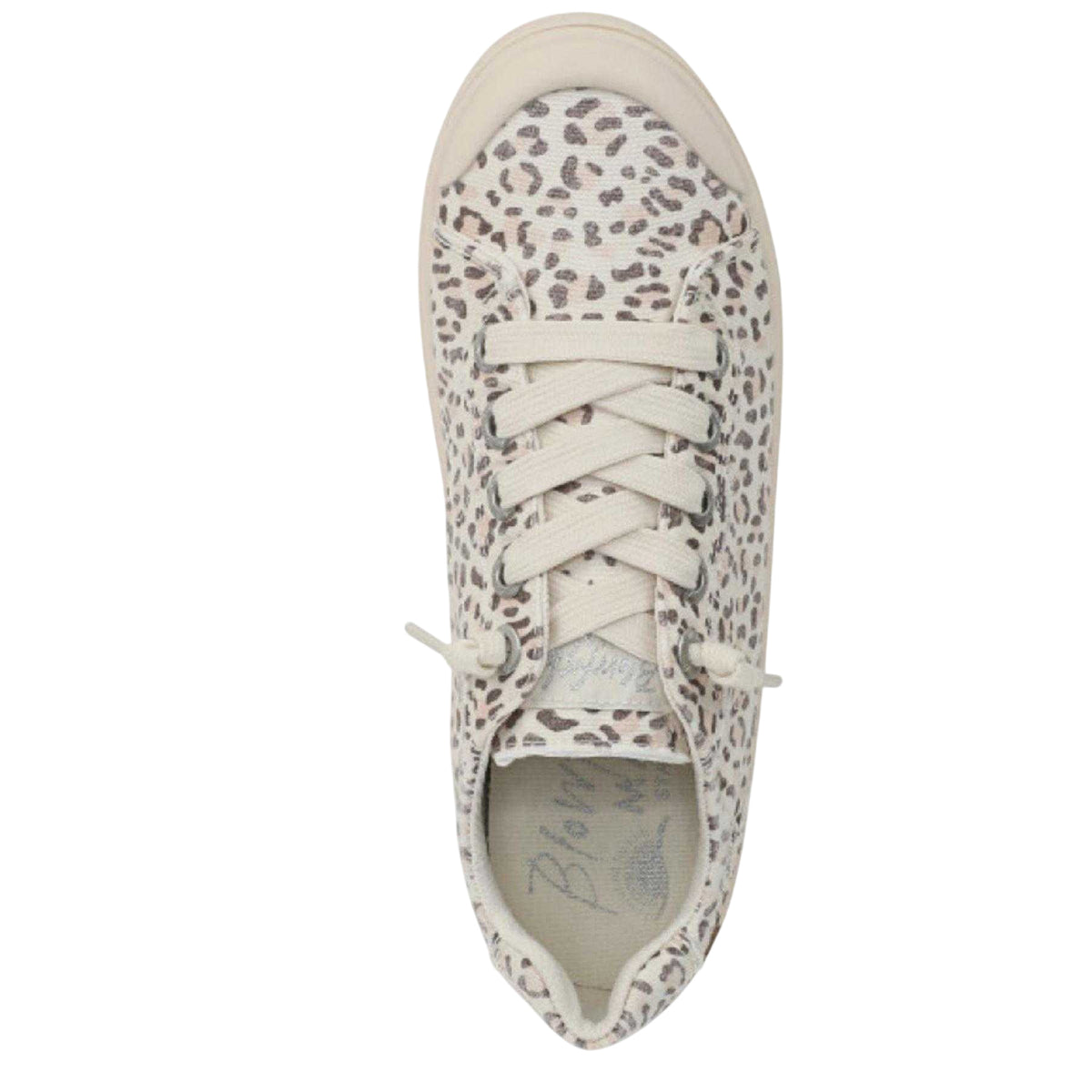 Cream - Side - Blowfish Malibu Womens-Ladies Vienna Leopard Print Trainers