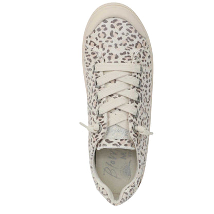 Cream - Side - Blowfish Malibu Womens-Ladies Vienna Leopard Print Trainers