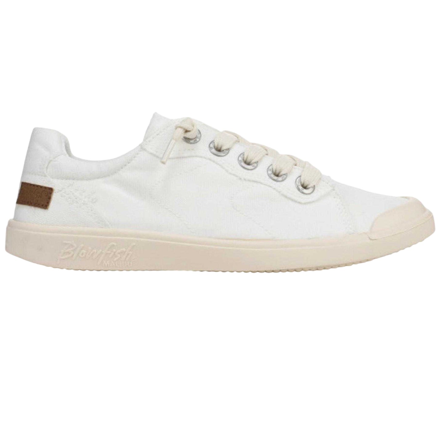 White - Front - Blowfish Malibu Womens-Ladies Vienna Leopard Print Trainers