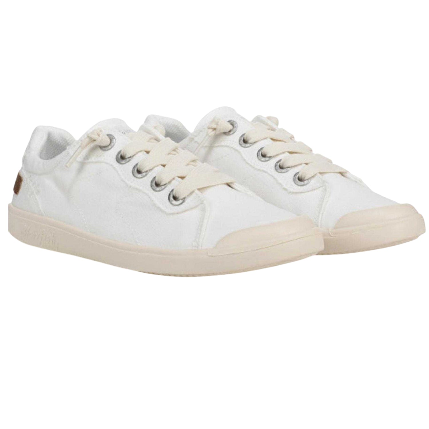 White - Side - Blowfish Malibu Womens-Ladies Vienna Leopard Print Trainers
