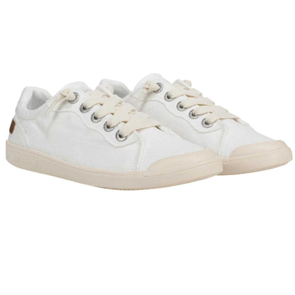 White - Side - Blowfish Malibu Womens-Ladies Vienna Leopard Print Trainers
