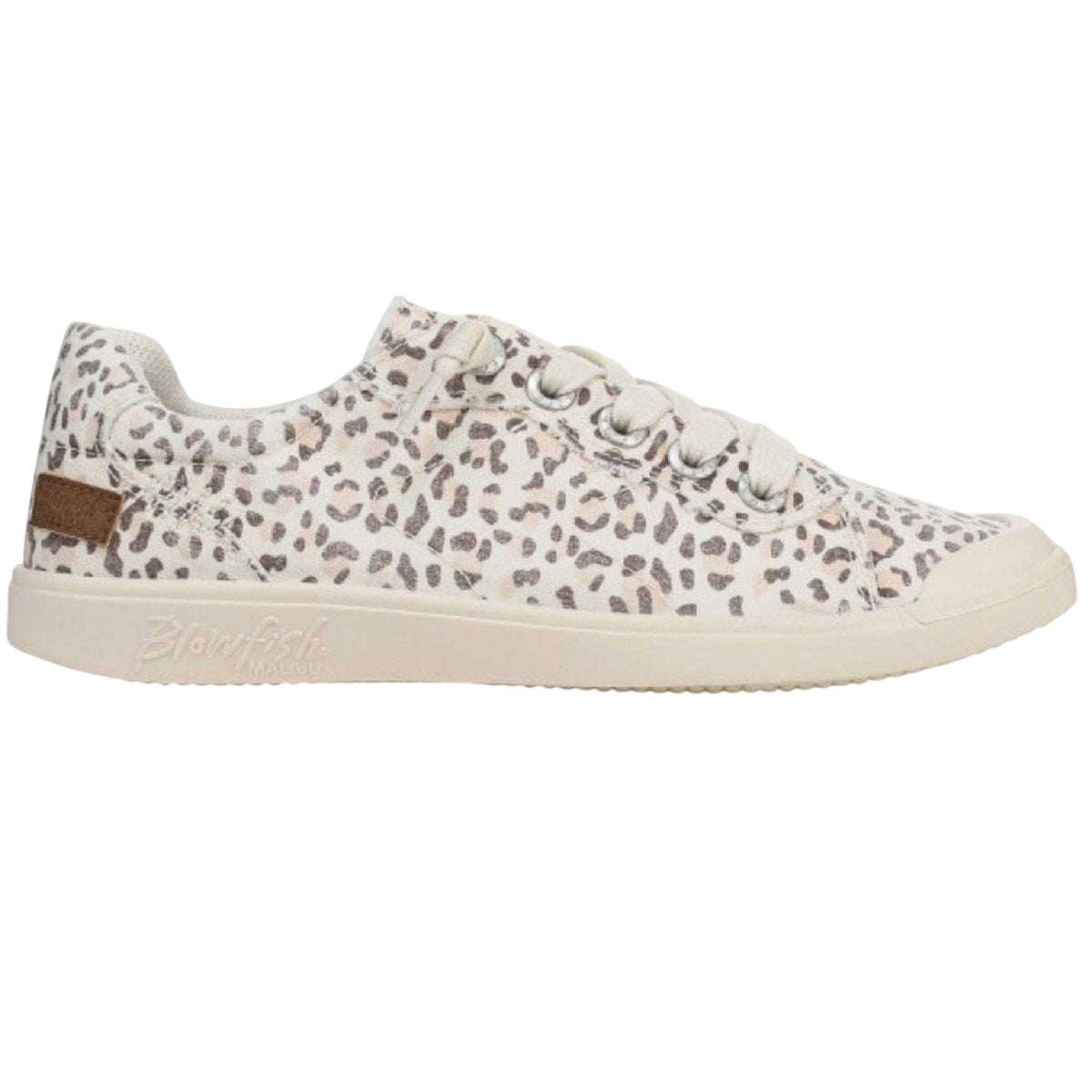 Cream - Front - Blowfish Malibu Womens-Ladies Vienna Leopard Print Trainers