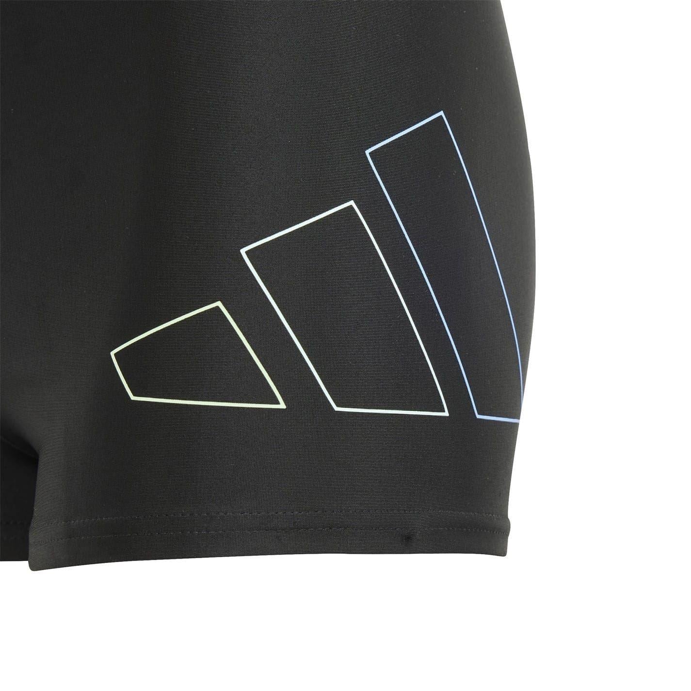 Black - Side - Adidas Mens Gradient Logo Boxer Shorts