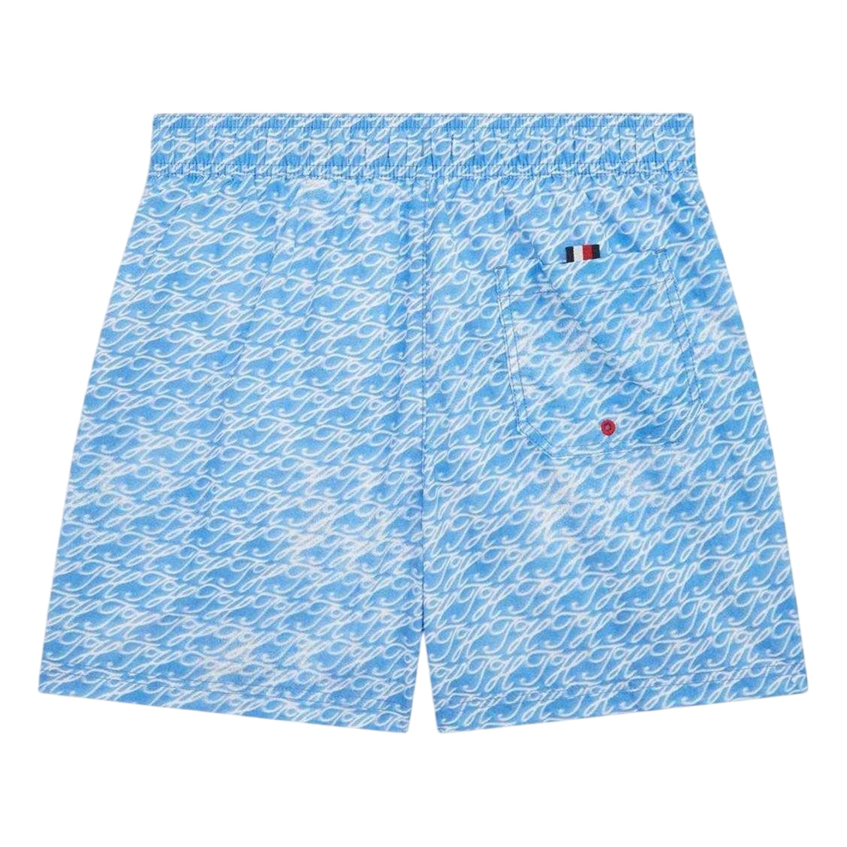 Blue - Back - Tommy Hilfiger Boys Printed Swim Shorts