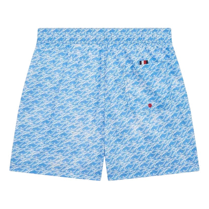 Blue - Back - Tommy Hilfiger Boys Printed Swim Shorts