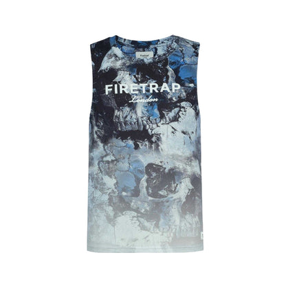 Navy - Front - Firetrap Mens Cloud Slim Tank Top