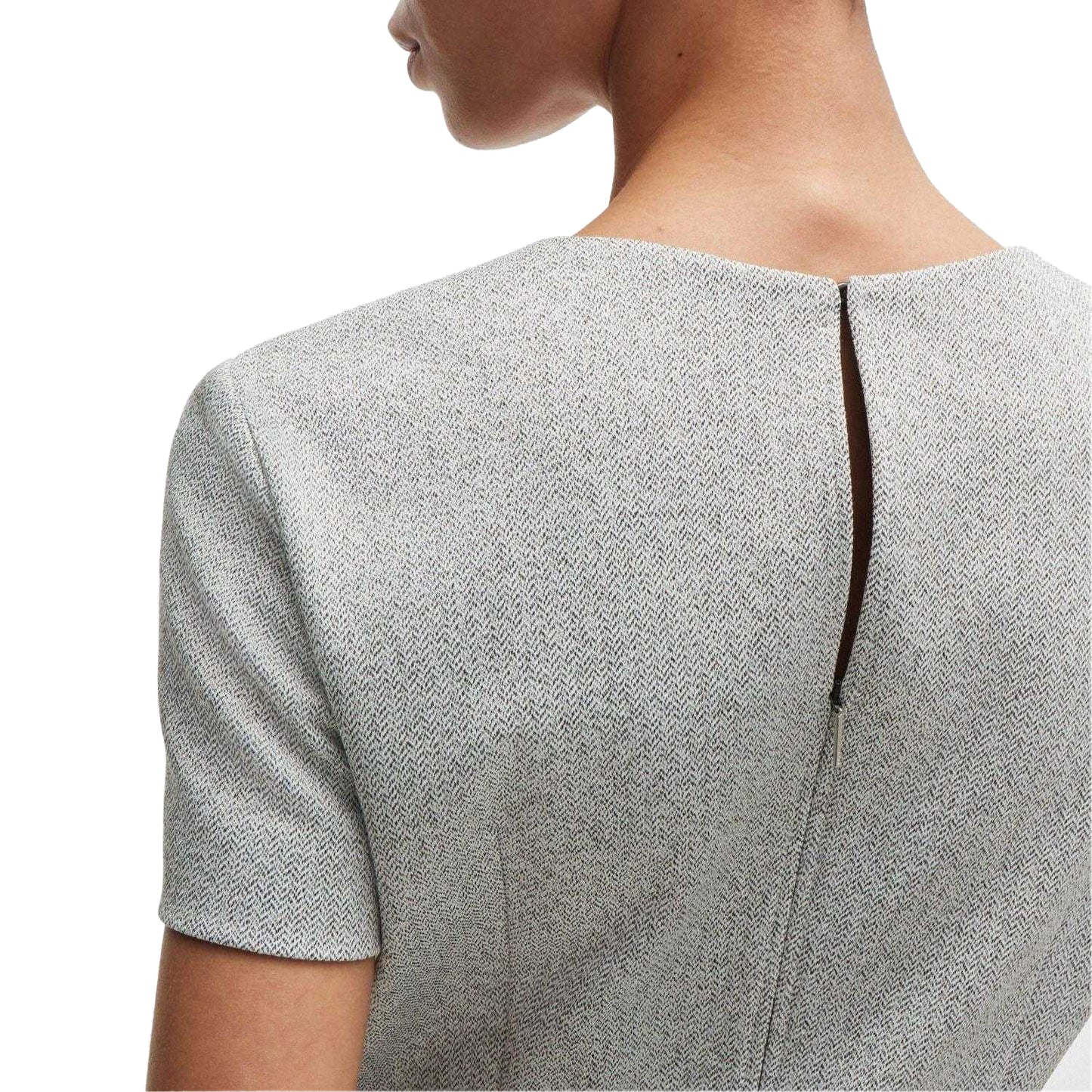 Light Grey - Side - Boss Womens-Ladies Donalara Short-Sleeved Dress