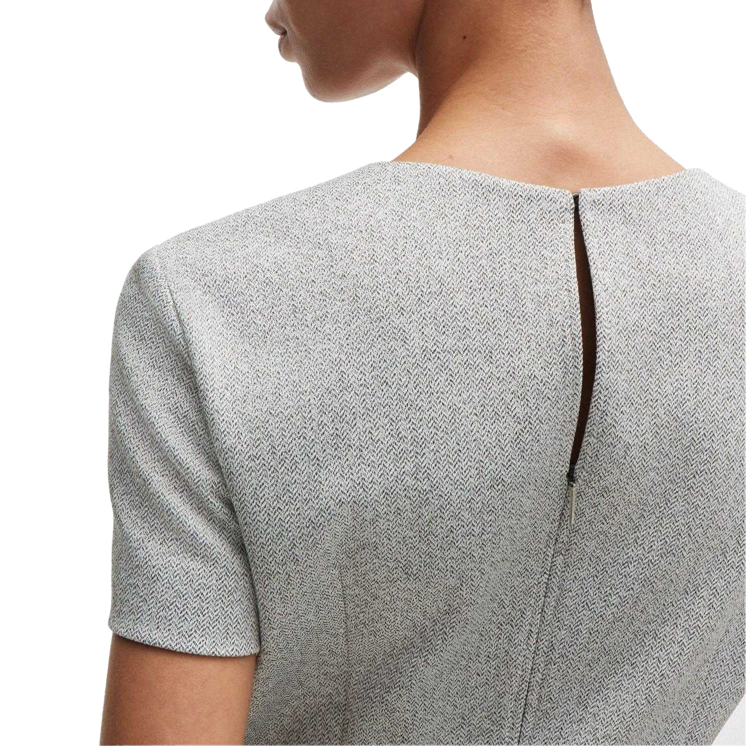 Light Grey - Side - Boss Womens-Ladies Donalara Short-Sleeved Dress