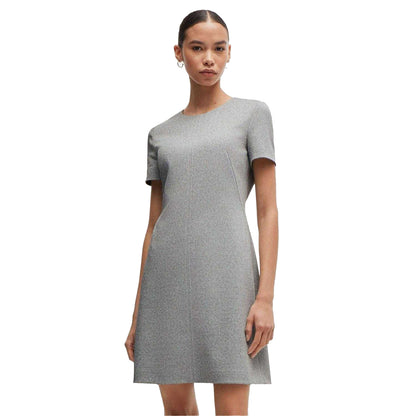 Light Grey - Lifestyle - Boss Womens-Ladies Donalara Short-Sleeved Dress