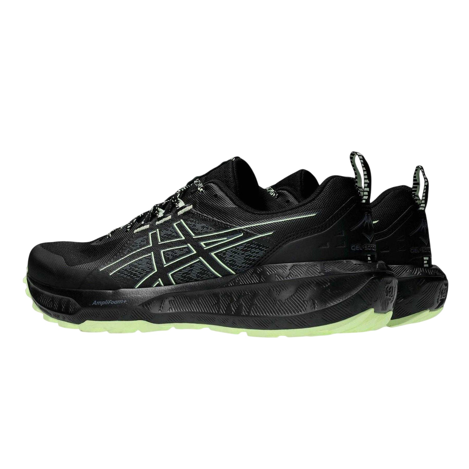 Black-Yellow - Back - Asics Mens Sonoma 8 Shoes